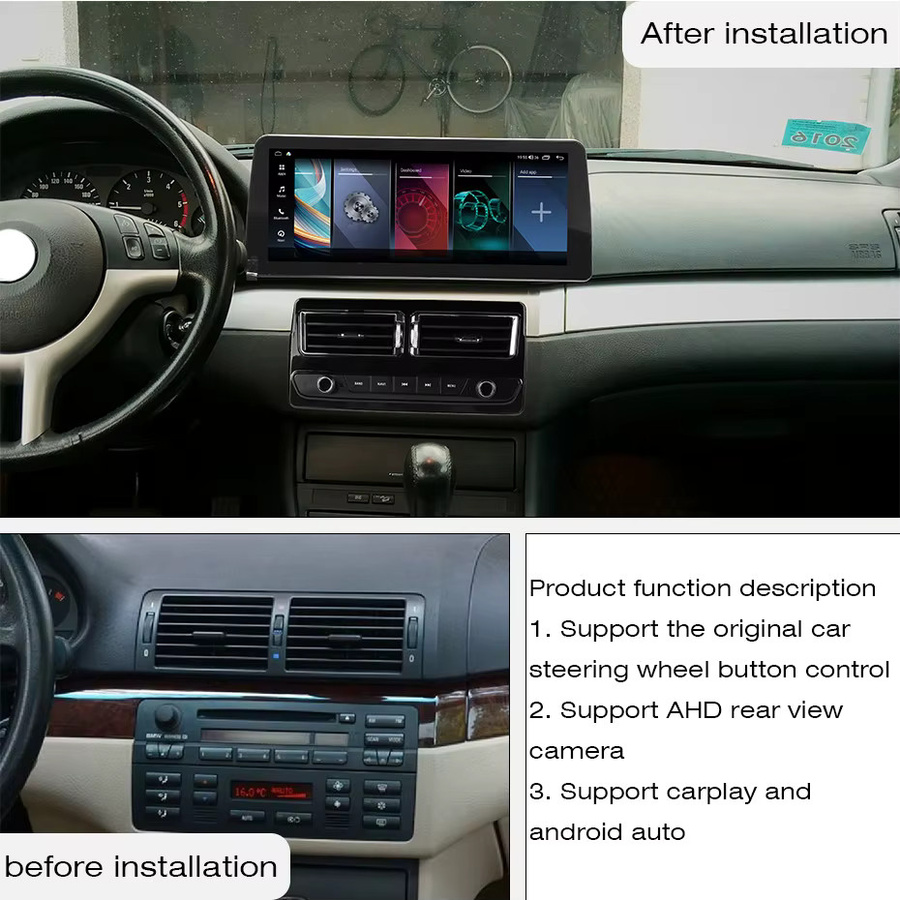 Roadonline Android 12 Multimedia Player für BMW 3er E46 1998-2004, Octa Core, 8 GB RAM + 128 GB Speicher, Stereo Receiver Radio, Schwarz - Bild 3