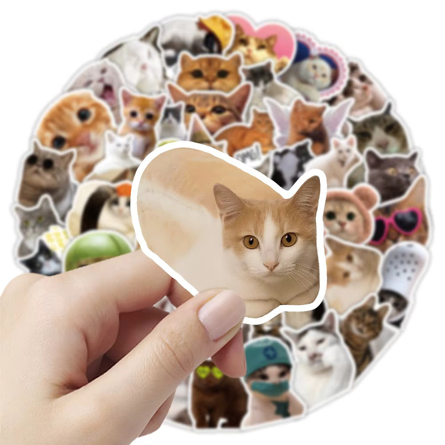Lustige Katze Aufkleber, Tier Dekoration, multicolour - Bild 2
