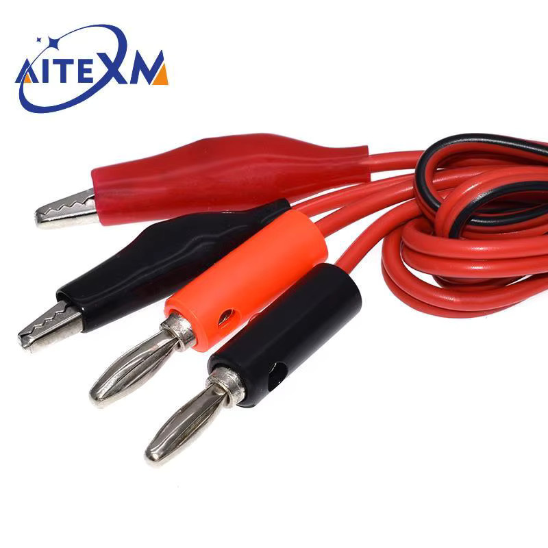 Multimeter Testkabel Set mit Krokodilklemmen und Bananensteckern in Rot, Länge: 1 m - Bild 3