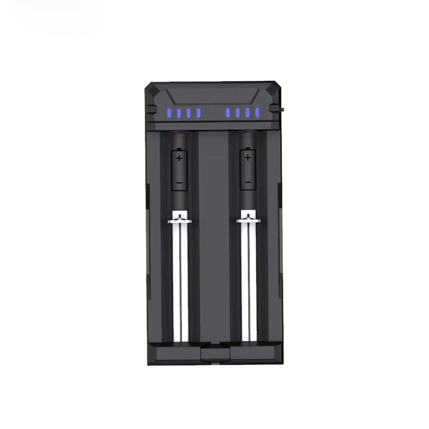 XTAR FC2 Batterieladegerät in Schwarz für AA, AAA, C, SC, AAAA, 18350, 18500, 18650, 18700, 21700 und Li-Ionen-Akkus - Bild 1