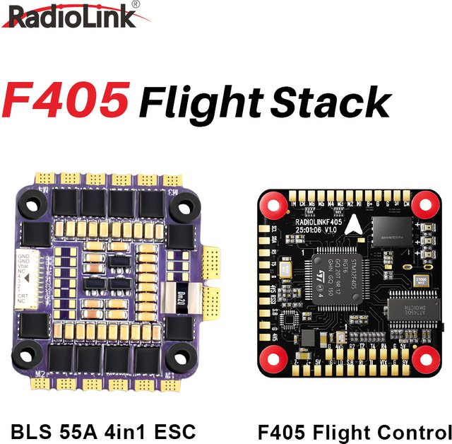 Radiolink F405 Flight Stack Flugsteuerung mit 55A ESC und BMI270 Gyro für FPV-Renndrohnen, Montagegröße: 30,5 x 30,5 mm - Bild 1