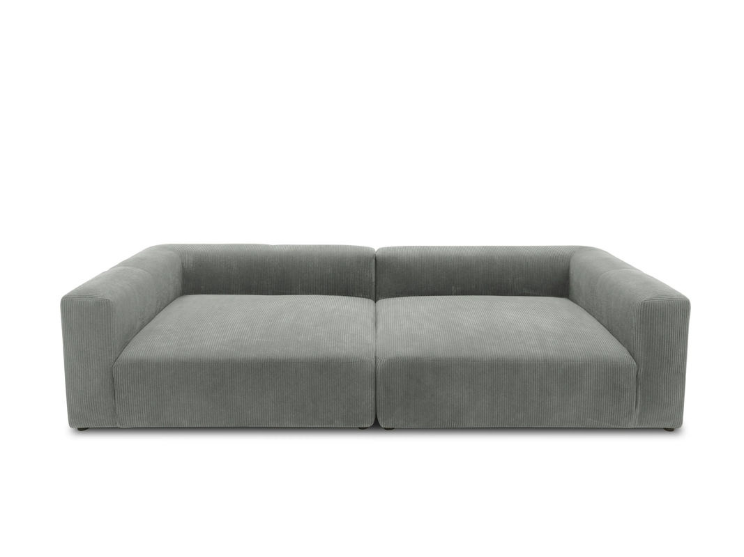 DOMO Bigsofa Nantes mit Federkernpolsterung in Hellgrau - Bild 4