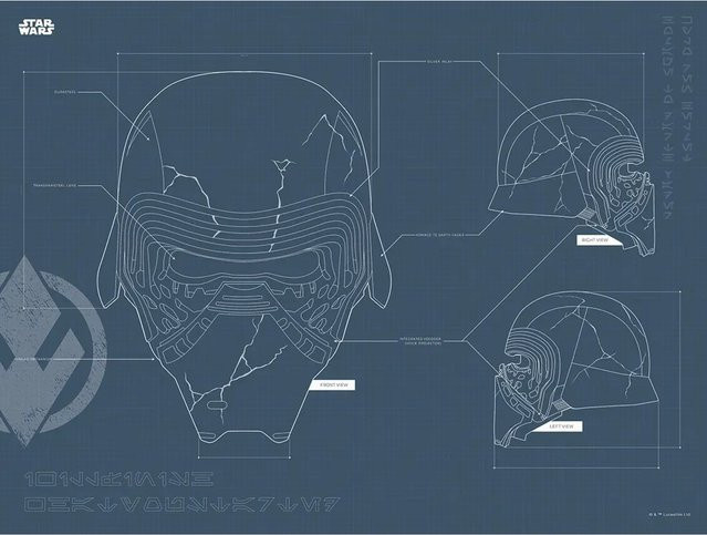 Komar Wandbild Star Wars Helmet Paper Poster B: 40 cm, H: 30 cm - Bild 1