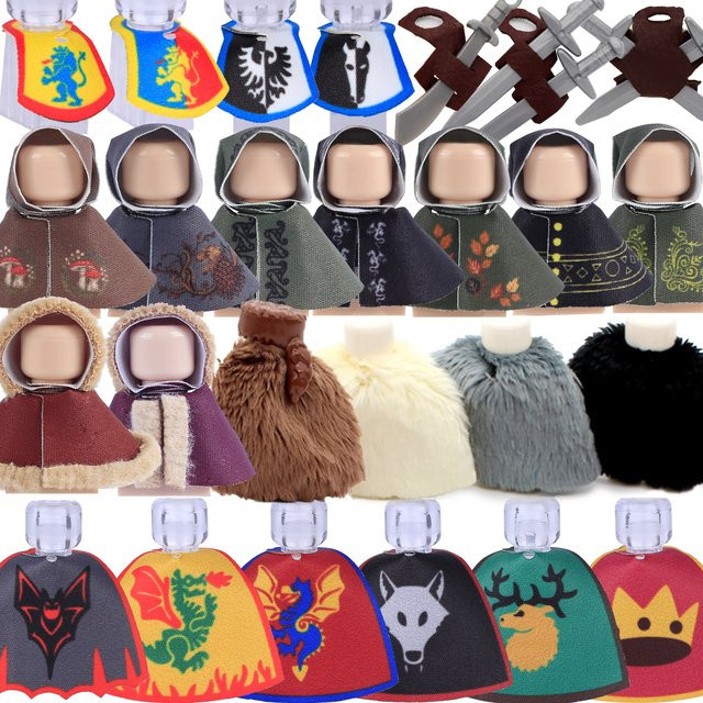 BRICKPANDA Pelz Cape Ritter, Zubehör, Bunt / Mehrfarbig, Plüsch / Textil - Bild 1