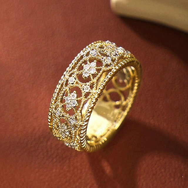 Huitan Ring, Gold, Zirkonia, Damen - Bild 1