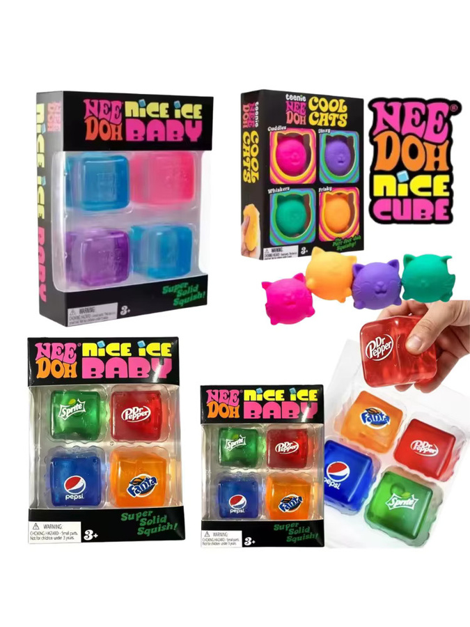 Schylling NeeDoh Nice Cube, Sensorisches Stressabbau- und Anti-Angst-Quetschspielzeug - Bild 4