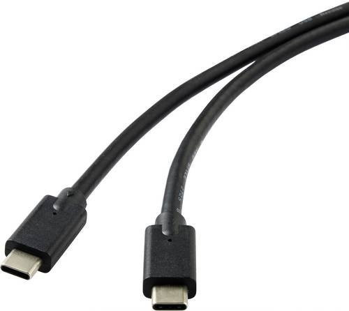 Renkforce USB-C USB 3.2 Gen2x2 Kabel Schwarz 2,00 m - Bild 1