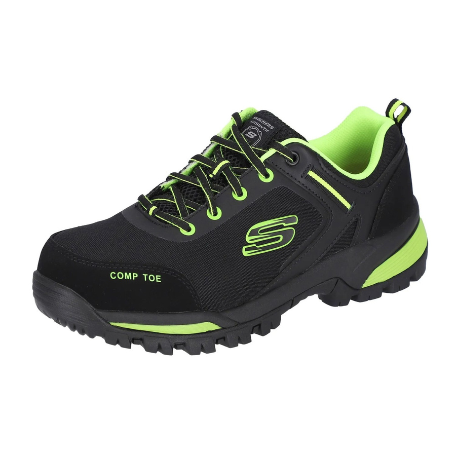 Skechers Sicherheitsschuhe Strigax Gatlon Herren S3 Leder Schwarz-Limette Gr. 46 - Bild 2