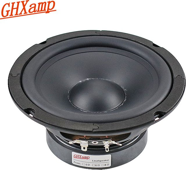 GHXAMP Mittelbass-Lautsprechereinheit 165mm, 130W, 8 Ohm, HiFi Heimkino Mitteltöner in Schwarz - Bild 1