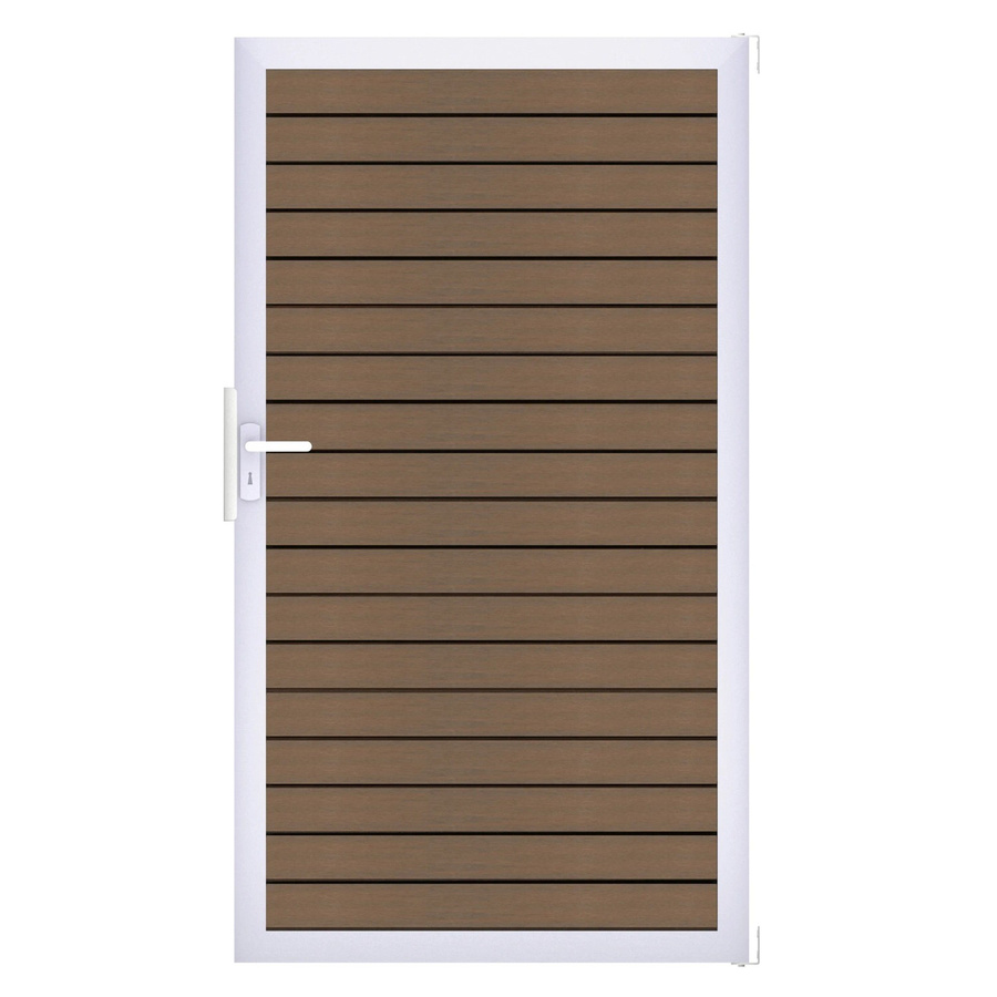 GroJa Einflügeliges Gartentor Solid Rhombus in Teak Optik, Farbe Braun, B: 100 cm, H: 180 cm - Bild 2