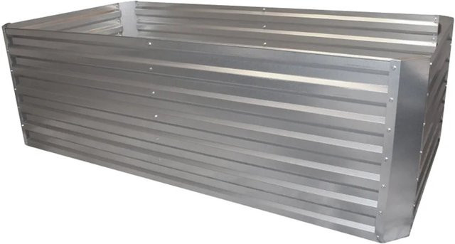 Gabiona Hochbeet aus verzinktem Blech in Silbergrau, B/T/H: 184 x 60 x 90 cm - Bild 1