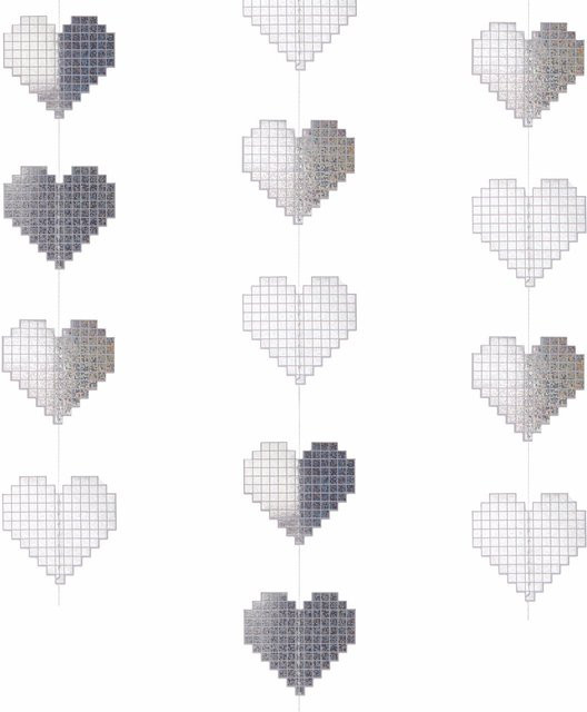 Rico Design Paper Poetry Genähte Girlande mit Herzen in Silber - Bild 1