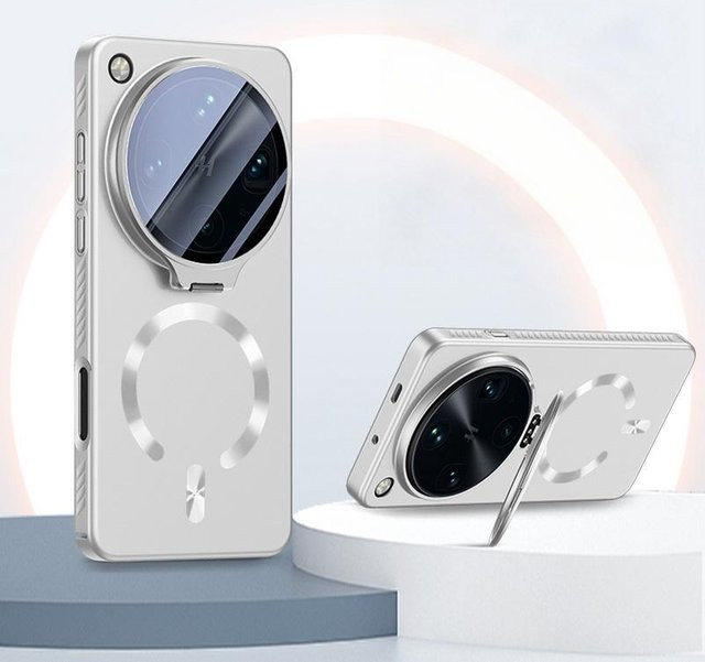 Stoßfeste Kameraobjektiv-Schutzhülle für OPPO Find X9 Ultra in Silber mit Unterstützung für kabelloses Laden - Bild 1