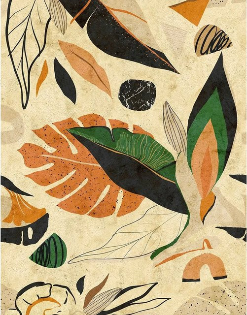 Marburg Fototapete Vlies Modern Floral in Beige - Bild 1