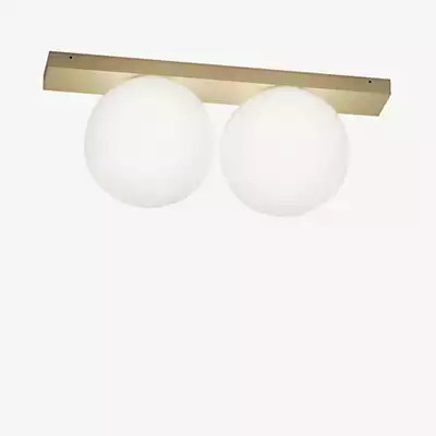 Delta Light Oono LED Deckenleuchte 2-flammig in Weiß mit Gold/Messing-Details - Bild 1
