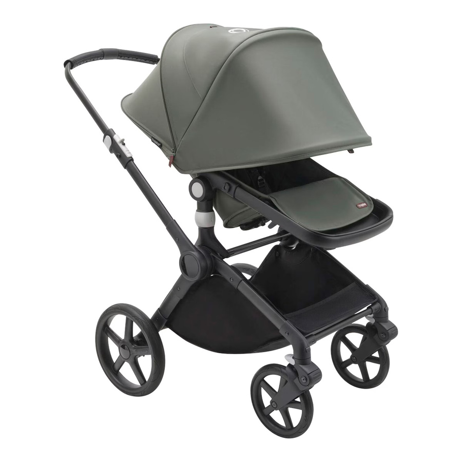 Bugaboo Cub Kombikinderwagen in Schwarz und Grün mit Schwenkrädern - Bild 2