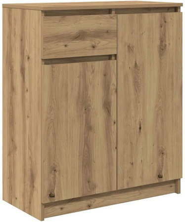 vidaXL Sideboard Artisan-Eiche mit Schublade, Farbe: Braun, B/T/H: 71 x 35 x 84 cm