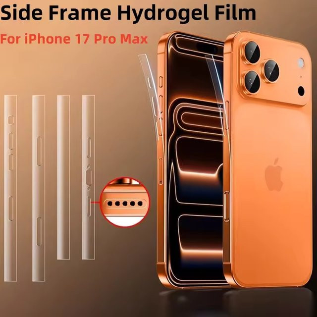 2er-Set Seitenhydrogel-Folie für Apple iPhone 17 Air, iPhone 17 Pro und iPhone 17 Pro Max, transparent, kratzfeste Rahmenfolie - Bild 1