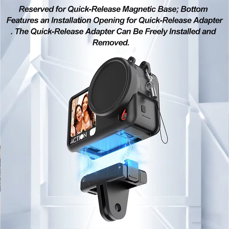 DJI OSMO NANO Action 6 Ganzkörper-Silikonhülle mit magnetischer Adapterbasis und Objektivdeckel - Bild 3