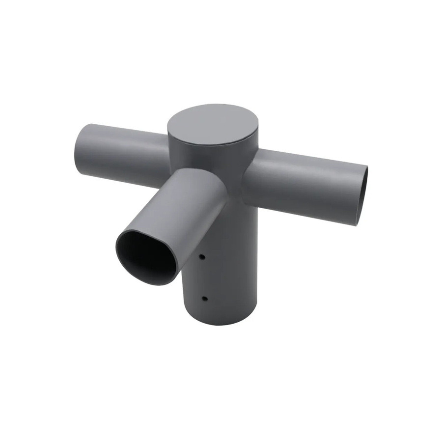 ENOVALITE Straßenleuchten Adapter 3-Fach 80 zu 60mm Grau Fix aus Metall - Bild 2