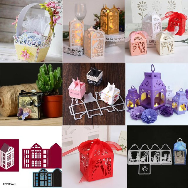 Metall Stanzform Haus und Laterne für Scrapbooking und Handwerk - Bild 1
