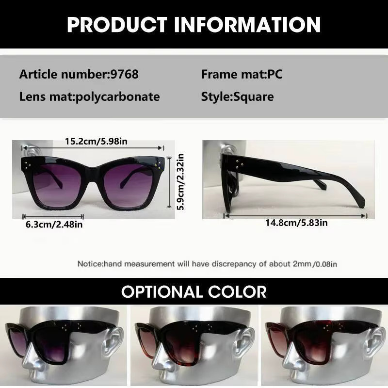 OCYCO Sonnenbrille Cat-Eye, Vollrand, Unisex, mehrfarbig - Bild 2