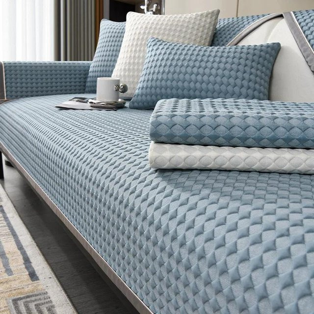 Super Six Sofakissen für 1- bis 4-Sitzer, blau, rutschfest und waschbar, B: 150 cm, H: 70 cm - Bild 1
