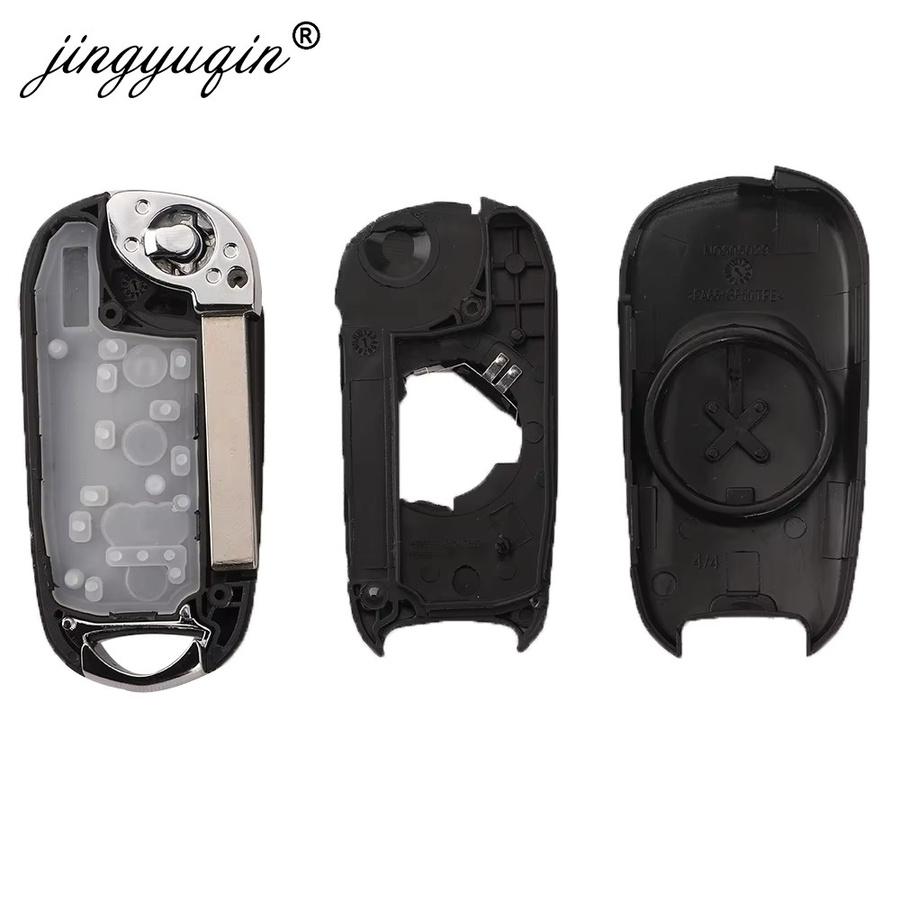 Jingyuqin Auto Schlüssel Gehäuse mit 3 Tasten und Flip-Funktion für Opel Astra K, Vauxhall und Buick Verano GT Excelle in Schwarz - Bild 4