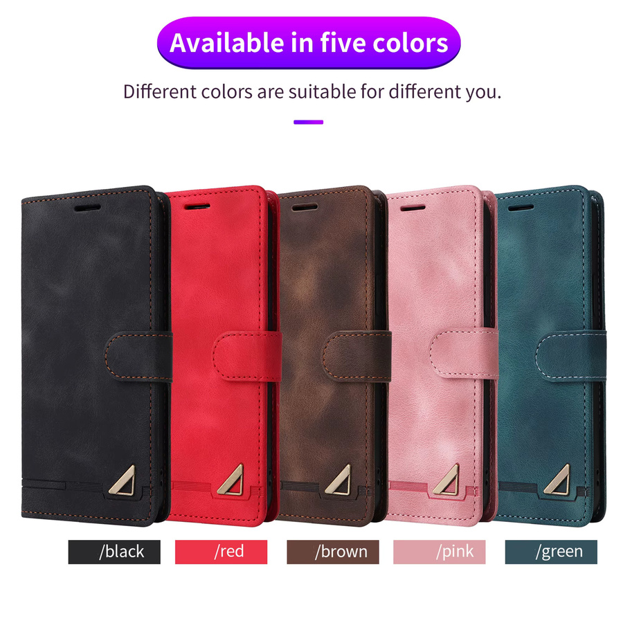 Leder Flip Case Brieftasche mit Kartenfach für Samsung Galaxy S25 S24 S23 S22 S21 S20 Ultra Plus FE Note20 A16 A36 A56 A06 in Rot - Bild 5