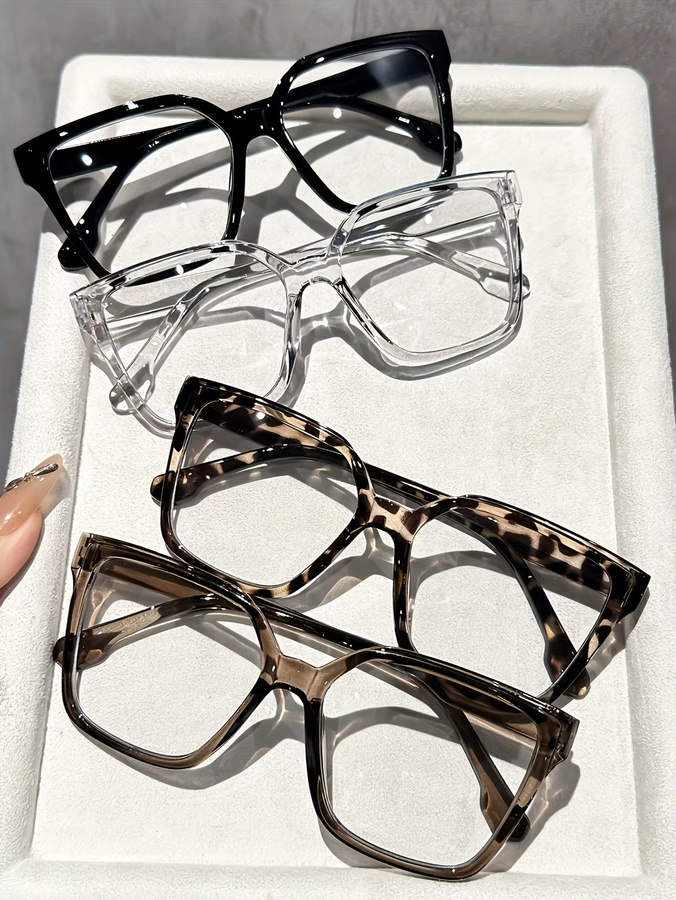 CAIPAI Lesebrille, Vollrand, square, Kunststoff, transparent - Bild 3