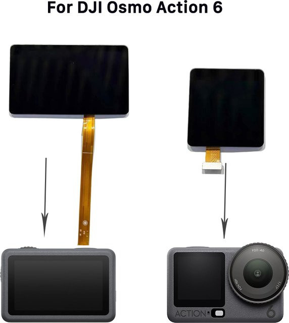 DJI Osmo Action 6 Pro LCD-Bildschirm Display-Baugruppe Ersatzteil in Schwarz - Bild 1