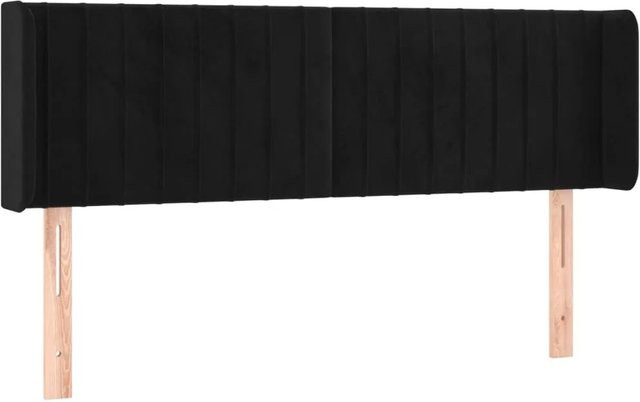 vidaXL LED Kopfteil in Schwarz aus Samt mit integrierter Beleuchtung und USB-Anschluss, B/H: 147 x 88 cm - Bild 1