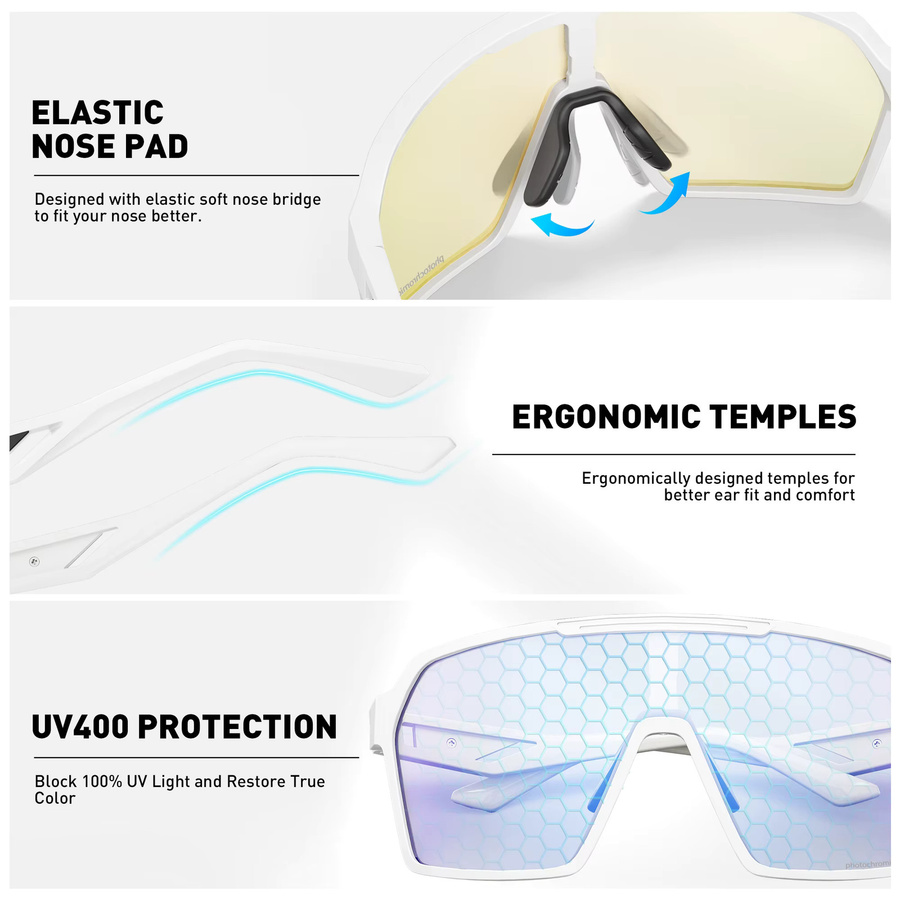 SCVCN Sportsonnenbrille, Herren, Vollrand, Kunststoff, photochrom - Bild 4