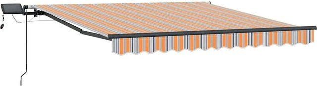 vidaXL Einziehbare Markise mit ausfahrbaren Armen in Mehrfarbig, B/T: 350 x 250 cm - Bild 1