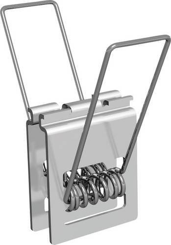 EVN APTE HF Profil-Halterung aus verzinktem Edelstahl in Silber, Länge: 18,00 mm, Breite: 24,00 mm - Bild 1