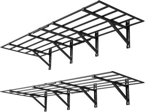 VEVOR 2er-Set Wandregal für die Garage aus Kohlenstoffstahl, Schwarz, B/T/H: 1832 x 635 x 30,5 cm - Bild 1