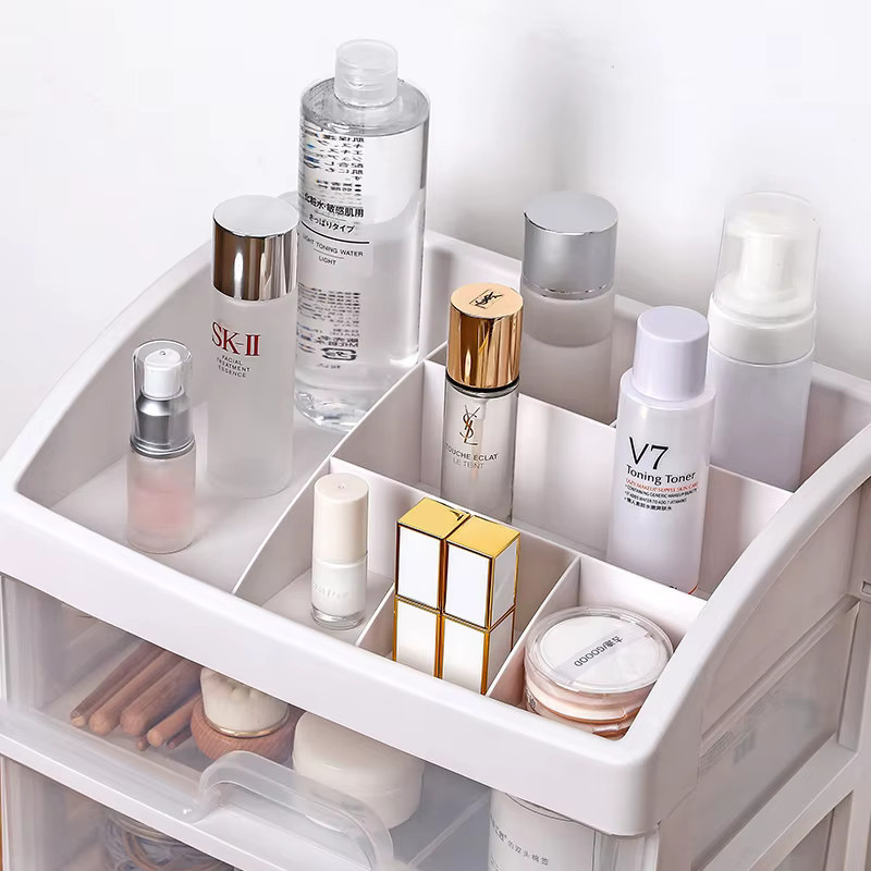 Smvp Make-up-Aufbewahrungsbox mit 5 Schubladen in Weiß für Schminktisch und Büro - Bild 2
