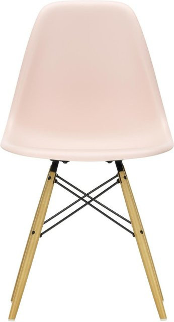 Vitra DSW Eames Plastic Side Chair in Pink aus Kunststoff und Holz mit mattem Finish - Bild 1