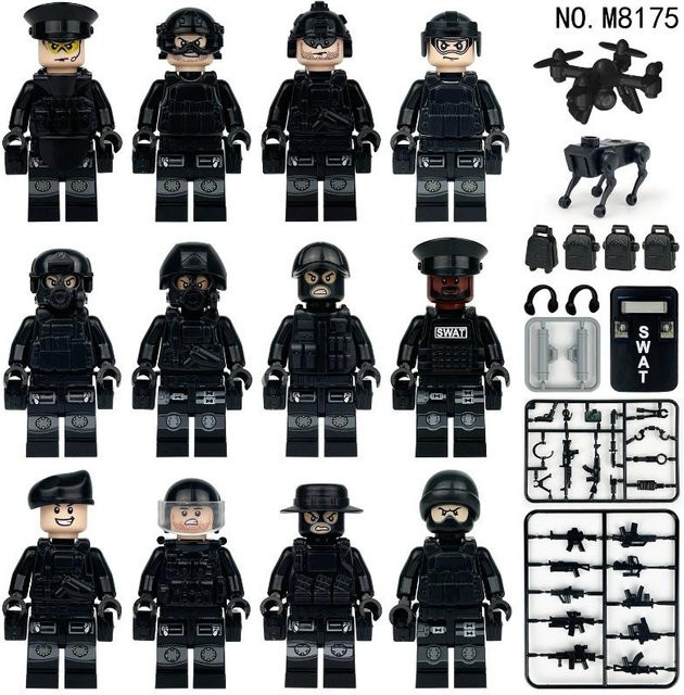 Spezialpolizei Militärische Feldkräfte Weltfriedenstruppen Vorhut Spezialeinsatzkommando Bausteine, Figuren, ab 14 Jahren - Bild 1