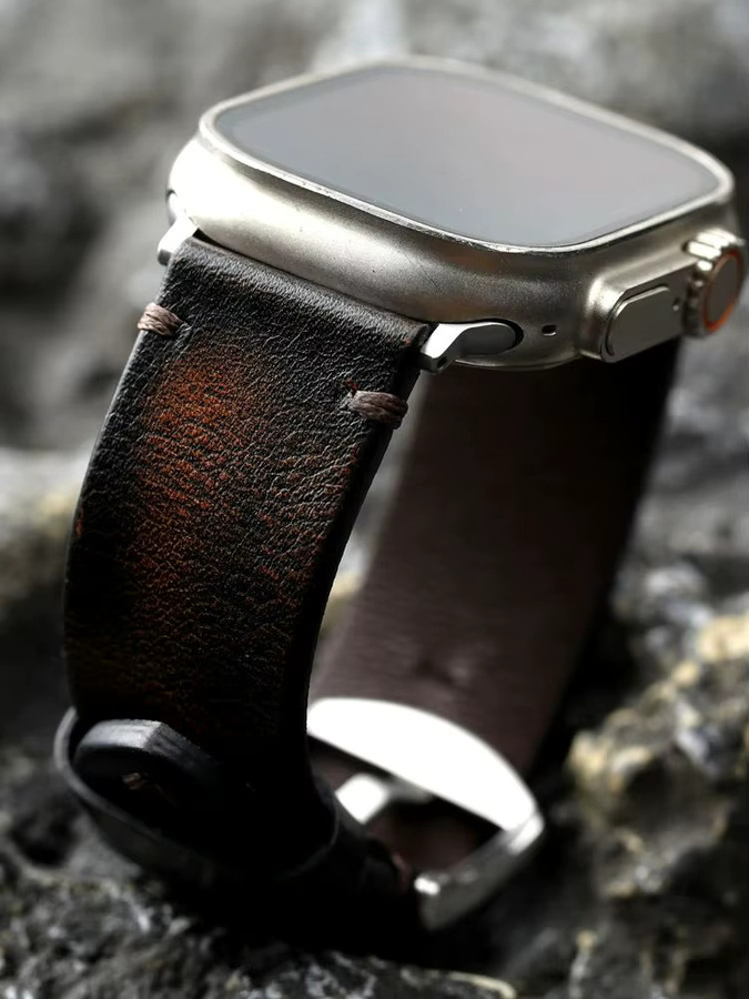 Raystray Uhrenarmband Leder, Retro-Braun, Herren - Bild 2