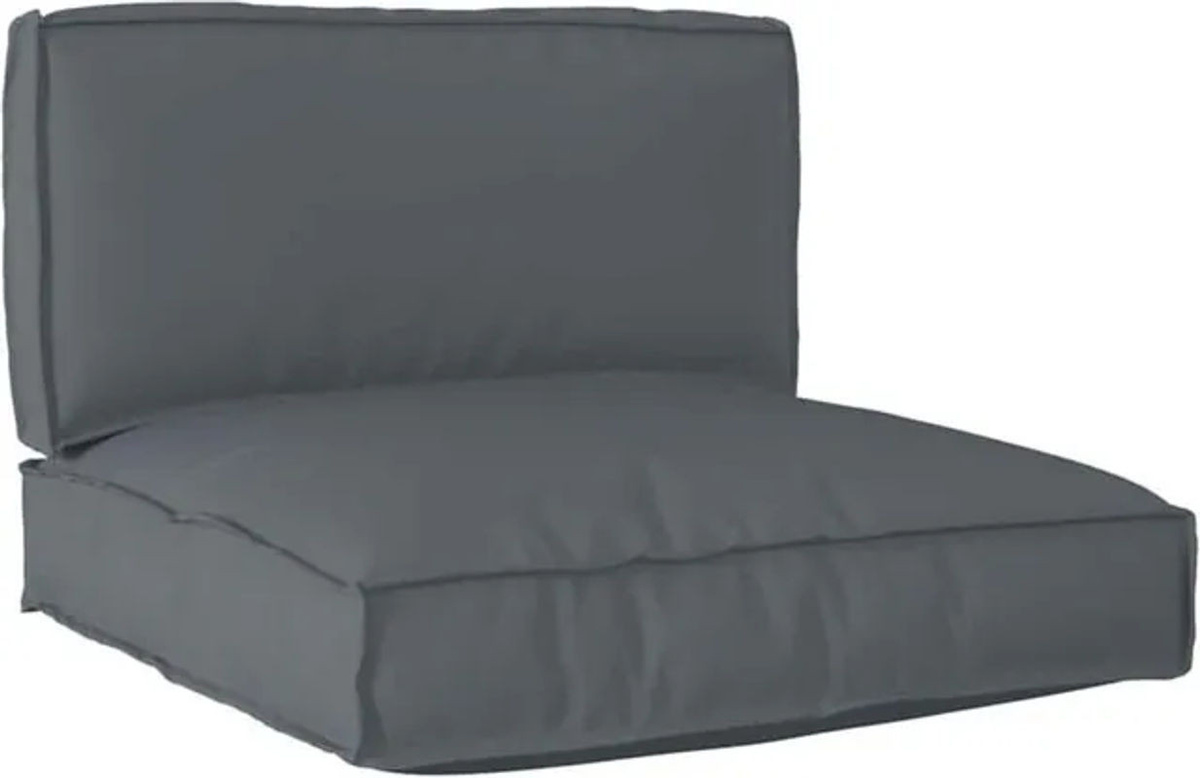 Vidaxl Palettenkissen Set 2 Stück in Anthrazit aus Oxford Stoff, B/T/H: 80 x 80 x 12 cm - Bild 1