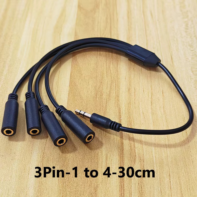 YuXi 3,5-mm-Audio-Splitter-Kabel-Set in Schwarz für Smartphone und Computer zur Aufteilung von Audio-Signalen - Bild 3