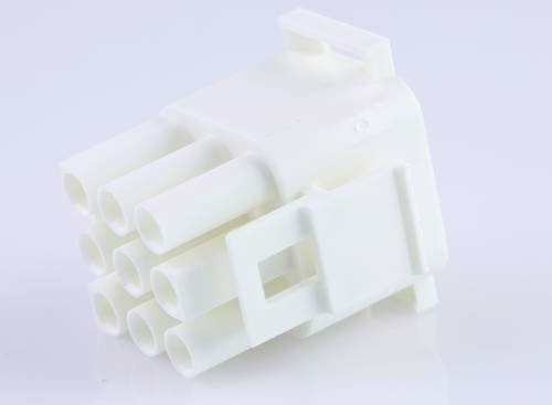 Molex Buchsengehäuse-Kabel, 9 Polzahl, Rastermaß: 6.35 mm, Farbe: Weiß - Bild 1