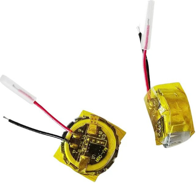 SIRYAKKU Li-Polymer-Akku Lir1254 3,7 V mit Schutzplatine, Gelb, 60 mAh - Bild 1