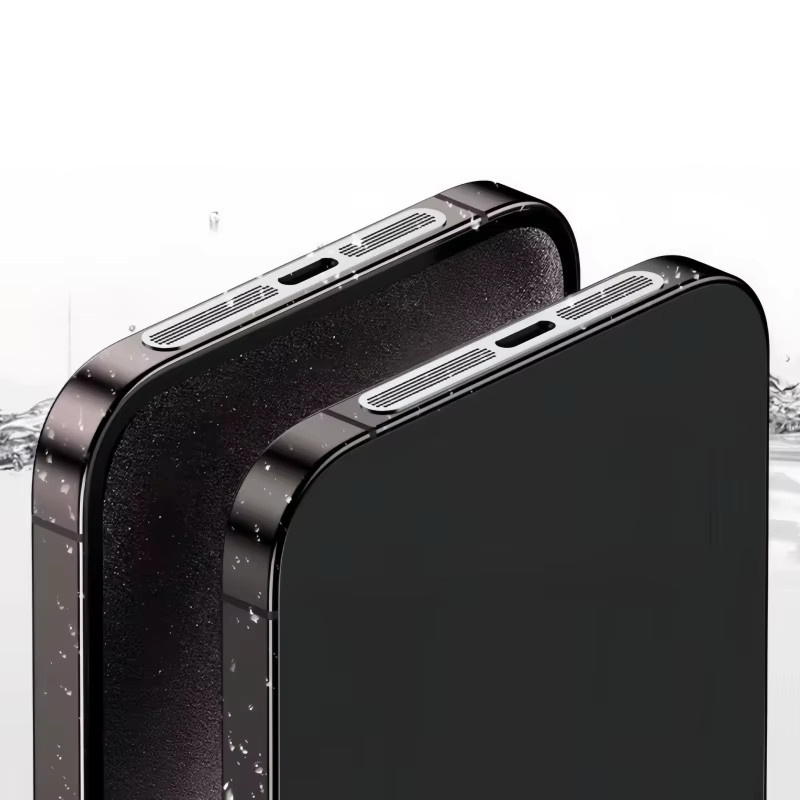 4er Set Metall Staubschutz-Gitter für iPhone 17 Pro Max in Weiß zum Schutz der Lautsprecheröffnungen - Bild 2