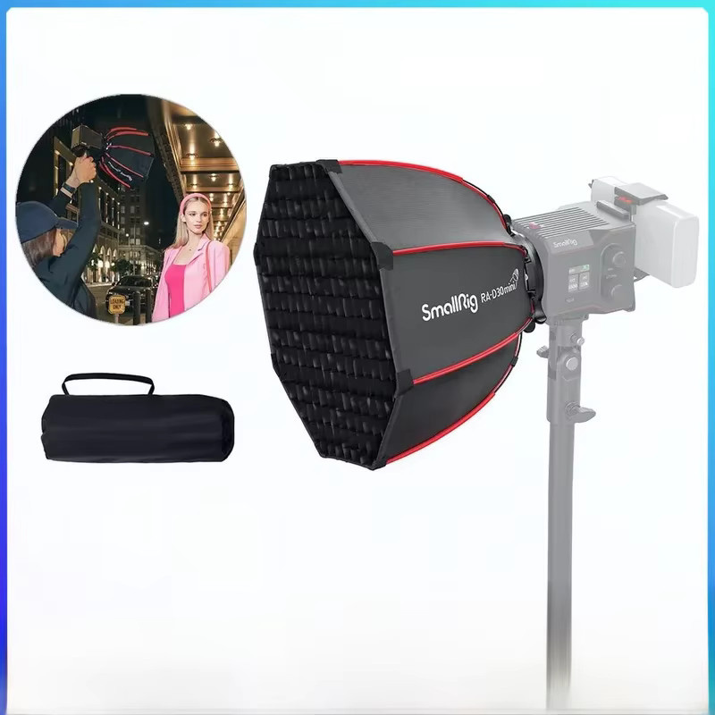 SmallRig Mini Parabolic Softbox RA-D30 Schwarz, 29 cm Durchmesser, kompatibel mit SmallRig RC 60B COB LED-Videoleuchte - Bild 1