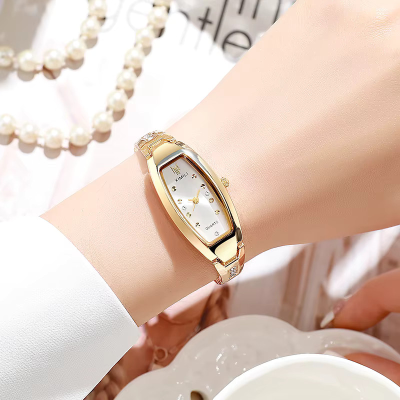 Damenuhr, Quarz, Edelstahl, Diamant, 37 mm - Bild 2