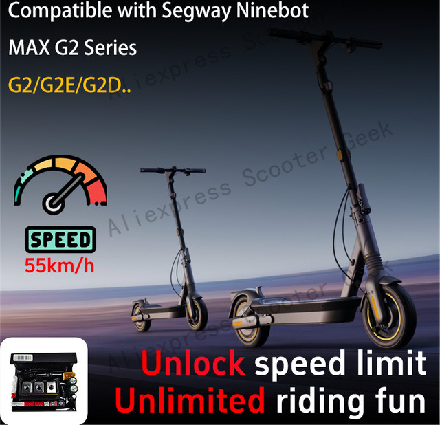 Segway Ninebot Max G2 G2E G2D Custom Controller für unbegrenzte Geschwindigkeit bis 55 km/h in Schwarz - Bild 1
