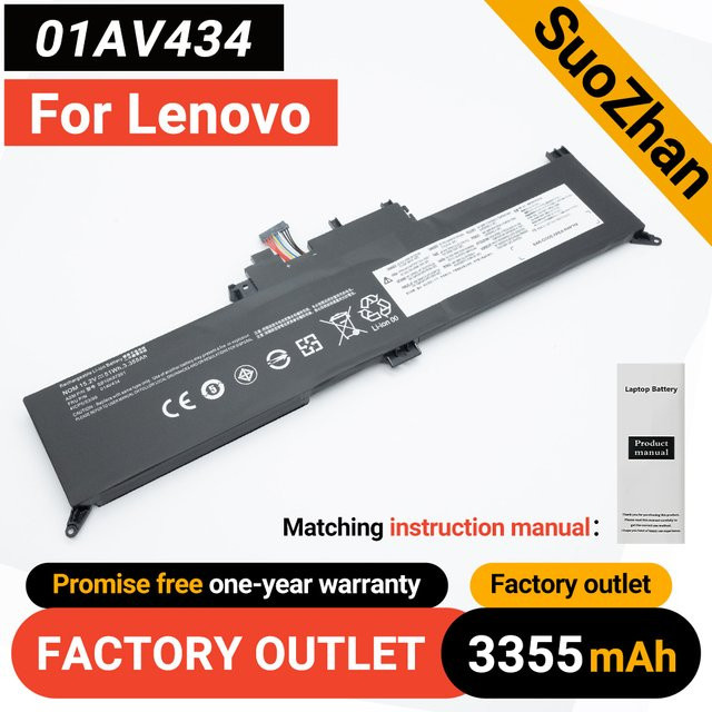 SUOZHAN Laptop Akku für Lenovo ThinkPad Yoga 370 X380, 15,2 V, 51 Wh, 3355 mAh, Schwarz - Bild 1