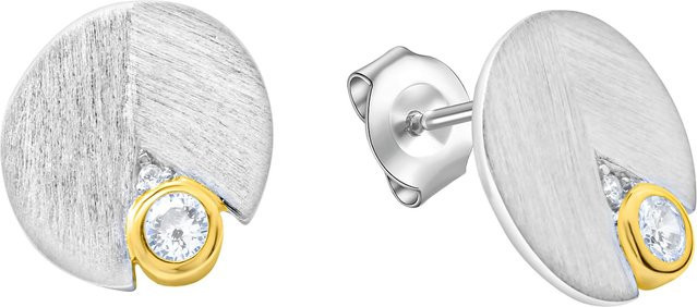 Celesta Ohrring, 925 Silber vergoldet, Zirkonia - Bild 1